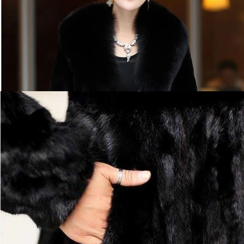 Женская меховая куртка Европейский новый стиль зимняя модная женская элегантное