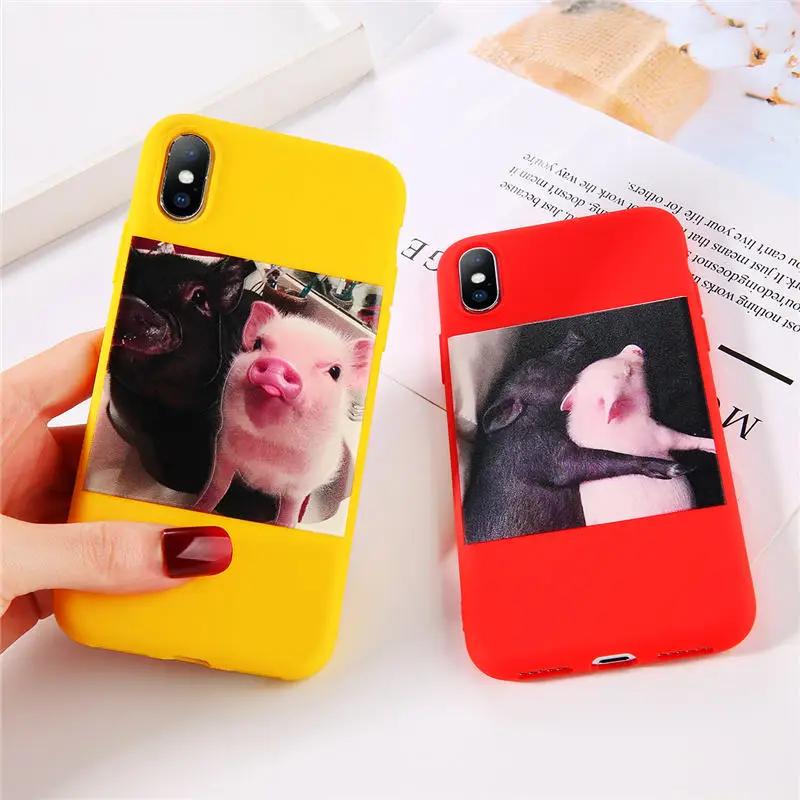 Lovebay милый чехол для телефона с изображением поросенка iPhone 11 Pro X XR XS Max 6 6s 7 8 Plus 5 5S SE