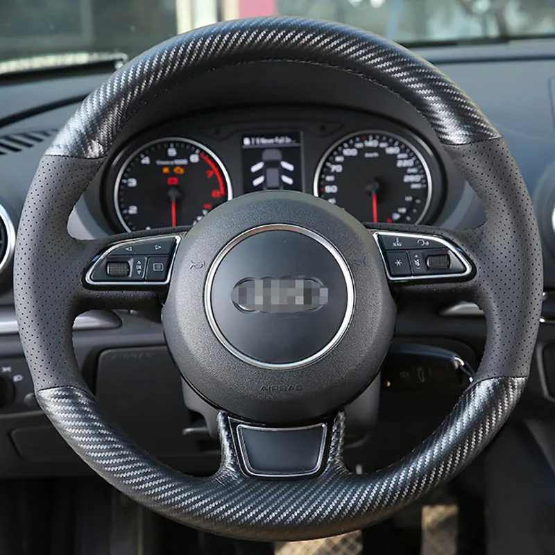Чехол для руля Audi A1 A3 A4 B8 A5 A6 C7 A7 A8 D4 Q3 Q5|Чехлы на руль| |