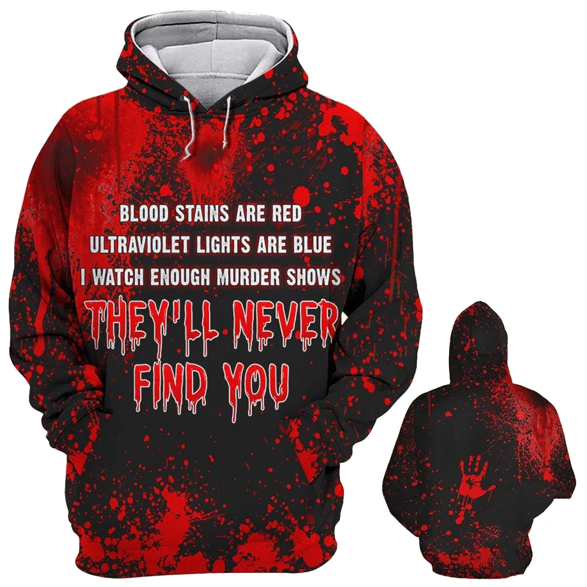 

3D All Over Printed Blood Stains Hoodie Men Sweatshirt Unisex Streetwear Pullover Casual Jacket Tracksuits