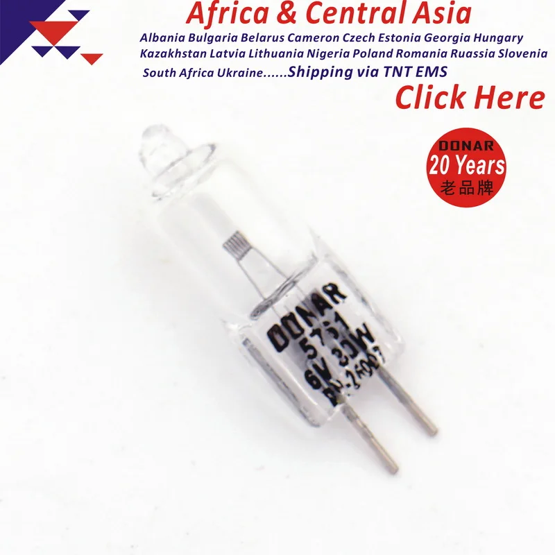 Кварцевая галогенная лампа для микроскопа 5761 6 в 30 Вт JC 6V30W G4 64265 | Лампы и освещение