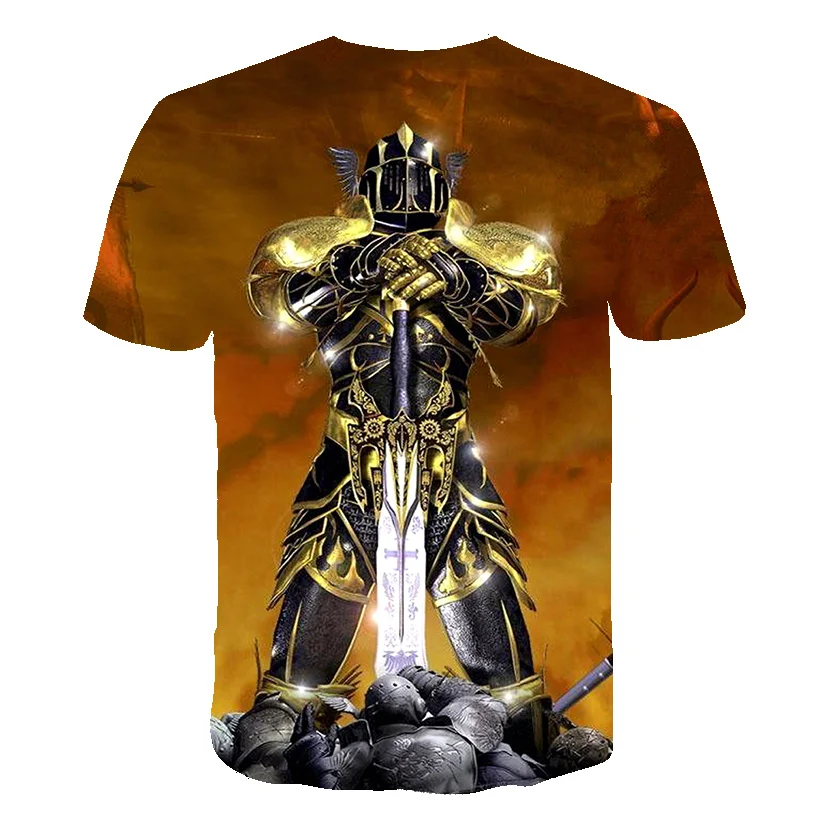 

2021 Summer Hero T shirt Men Overlord 3d Printing T-Shirt Retro Short Sleeve Fashion Print Tshirts Casual Tee Tops