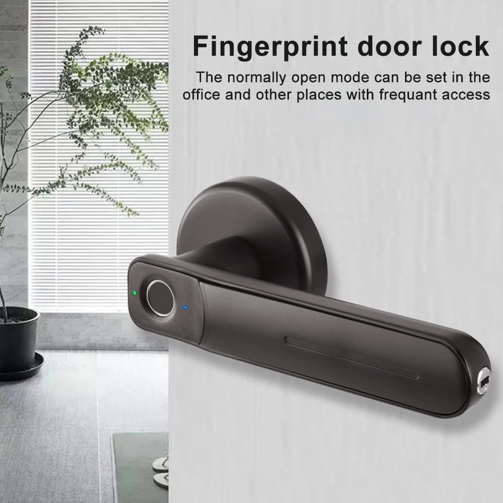 

Safely Family With Keys Apartment Handle Home Office Fingerprint Door Lock Zinc Alloy Easy Install USB Port Electric Smart