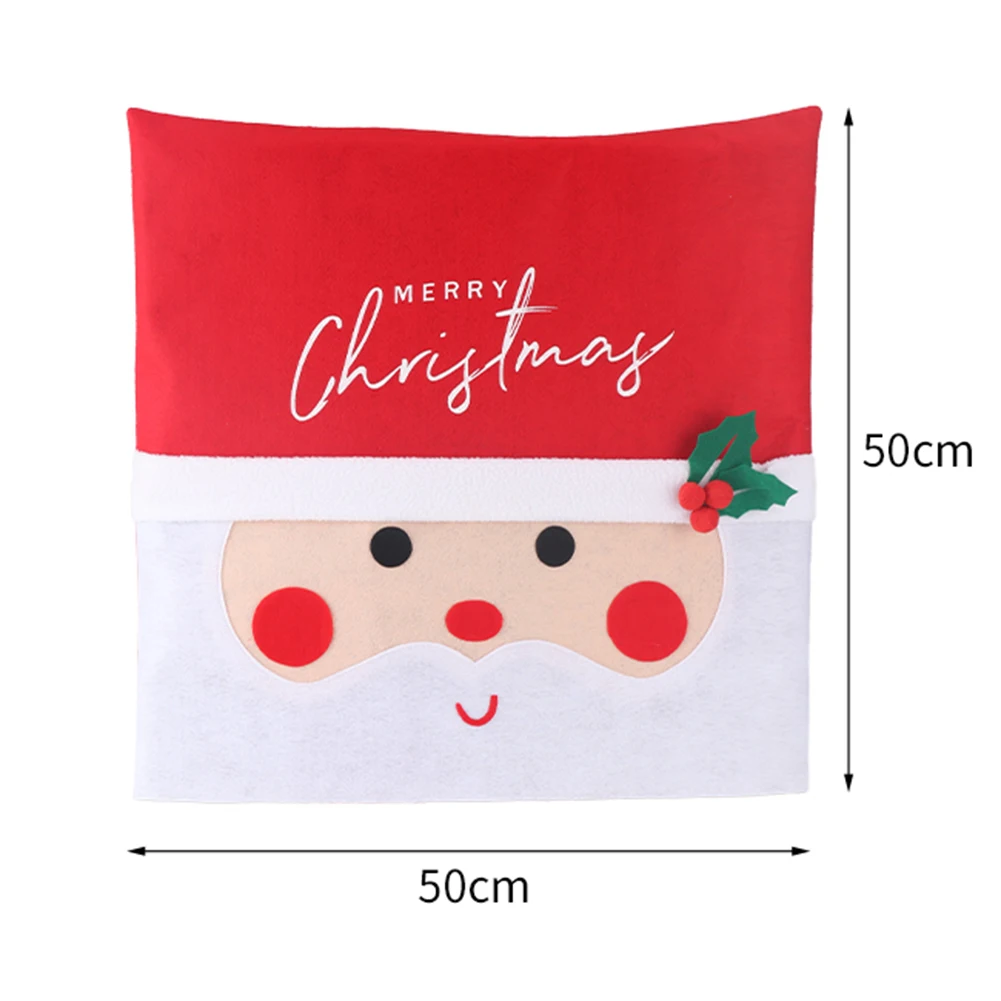 

Chair Sashes Satin Chair Sashes Xmas Chair Covers 4Pcs Luminous Christmas Santa Claus Chair Cover Furniture Dress Up Xmas Decor