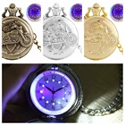 Фосфоресцирующие Мужские кварцевые наручные часы со светодиодной подсветкой и цепочкой