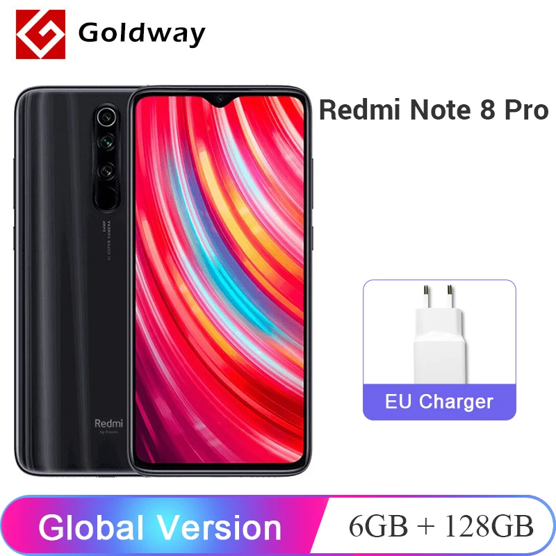 Глобальная версия Xiaomi Redmi Note 8 Pro 6 ГБ ОЗУ 128 ROM мобильный телефон 64MP Quad камеры Helio G90T