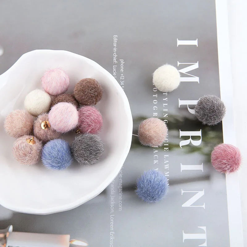 10 шт Diy аксессуары ручной работы осень и зима стиль имитация норковых бусин кулон