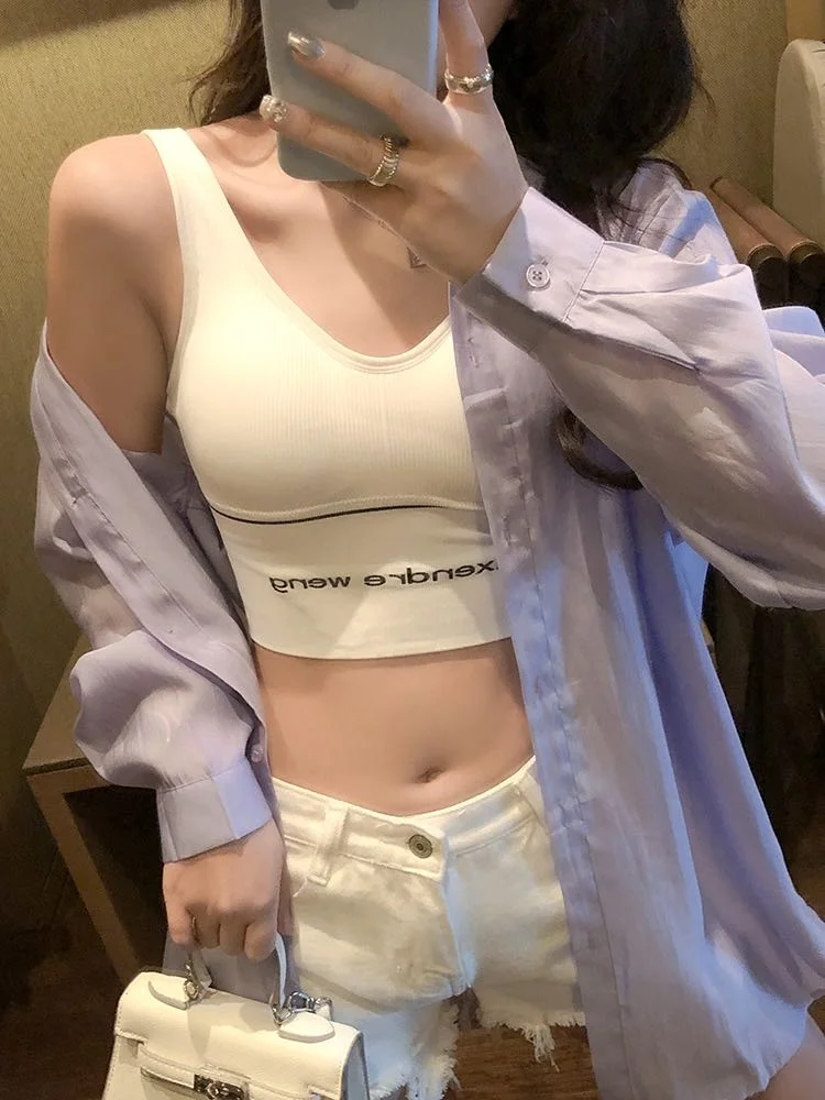 

Dawang Sports Short Hyuna Same Style Base Back Shaping Padded Detachable And Wearable