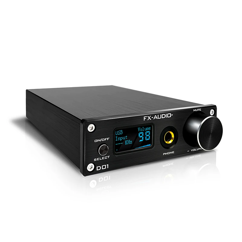 Усилитель FX Audio D01 DAC AMP Bluetooth 5 0 CSR8675 ES9038Q2M 32 бит 768 кГц DSD512 XU208 линейный выход декодер
