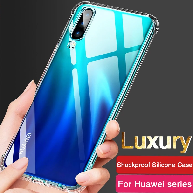 Силиконовый чехол для Huawei P30 Pro P20 P40 Lite Honor 10 20 Mate 40 30 P Smart 2019 противоударный |
