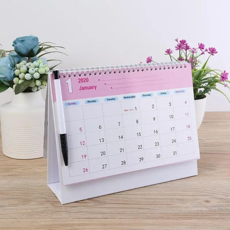 DIY Специальная форма алмазная живопись календарь 2020 новый год настольный мини