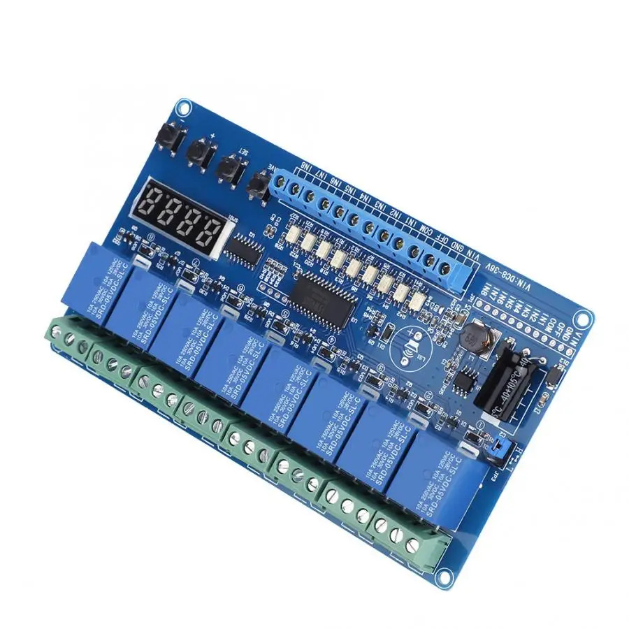 Многофункциональное реле Плата 8 36 в канальная плата интерфейса с задержкой