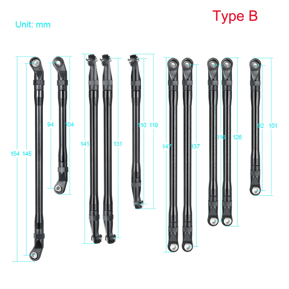 Продажа AXSPEED 10 шт. ЧПУ алюминиевое соединение стержня для осевого SCX10 II 90046 90047 313 мм Колесная база 1/10 RC Гусеничный автомобиль обновленные детали