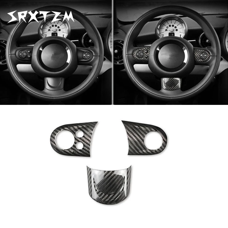

Steering Wheel Cover Sticker Carbon Fiber Trim Case For Mini Cooper R55 R56 R57 R58 R59 R60 R61 Clubman Countryman