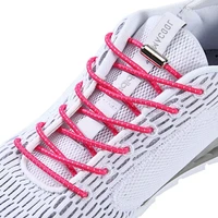 elastic shoelaces reflective no tie shoelace child adult unisex convenient quick lock lazy laces metal tip round shoe lace