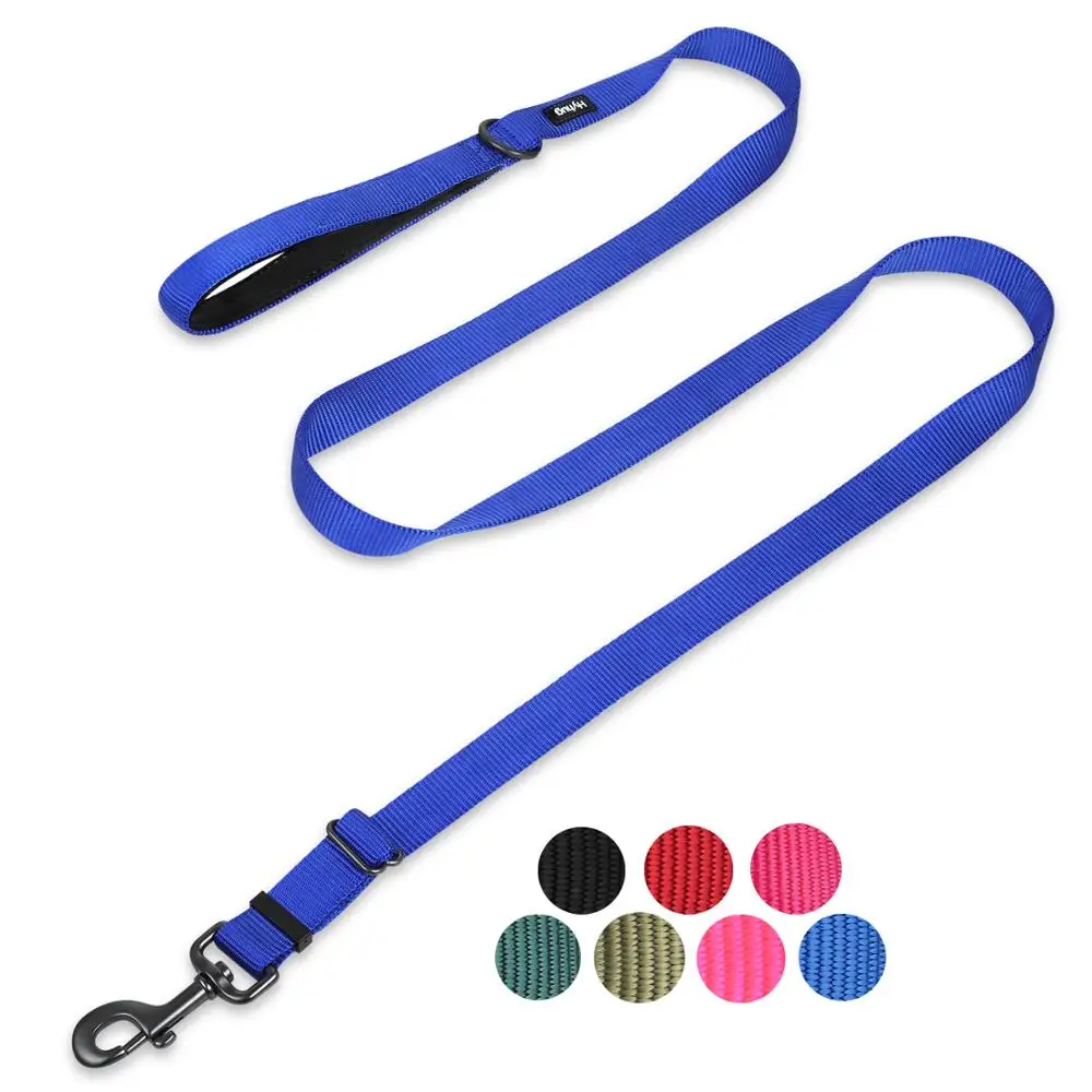 Royal Blue Hyhug Pets Регулируемая длина свинца с прочным нейлоном и супер мягкой неопреновой подкладкой ручкой(большой, военный зеленый - Цвет: Royal Blue