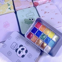 pearl lustre watercolor pigment sub packaging nail wrapping painting art metal cold and warm color portable iron box ojd work