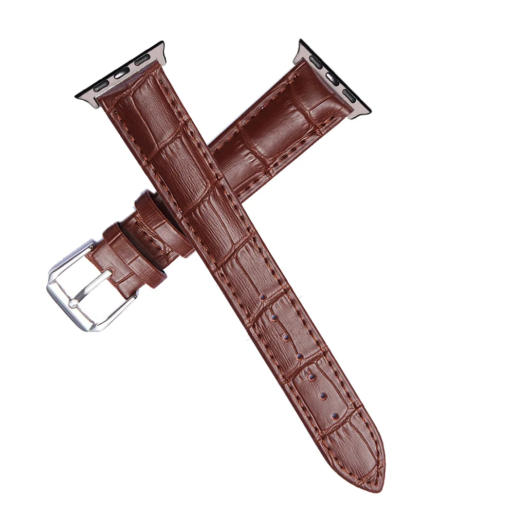 Черный кожаный ремешок-адаптер для IWatch 3/2/1 38 мм 42 ремешок часов Apple Watch 40 44 4/5 |