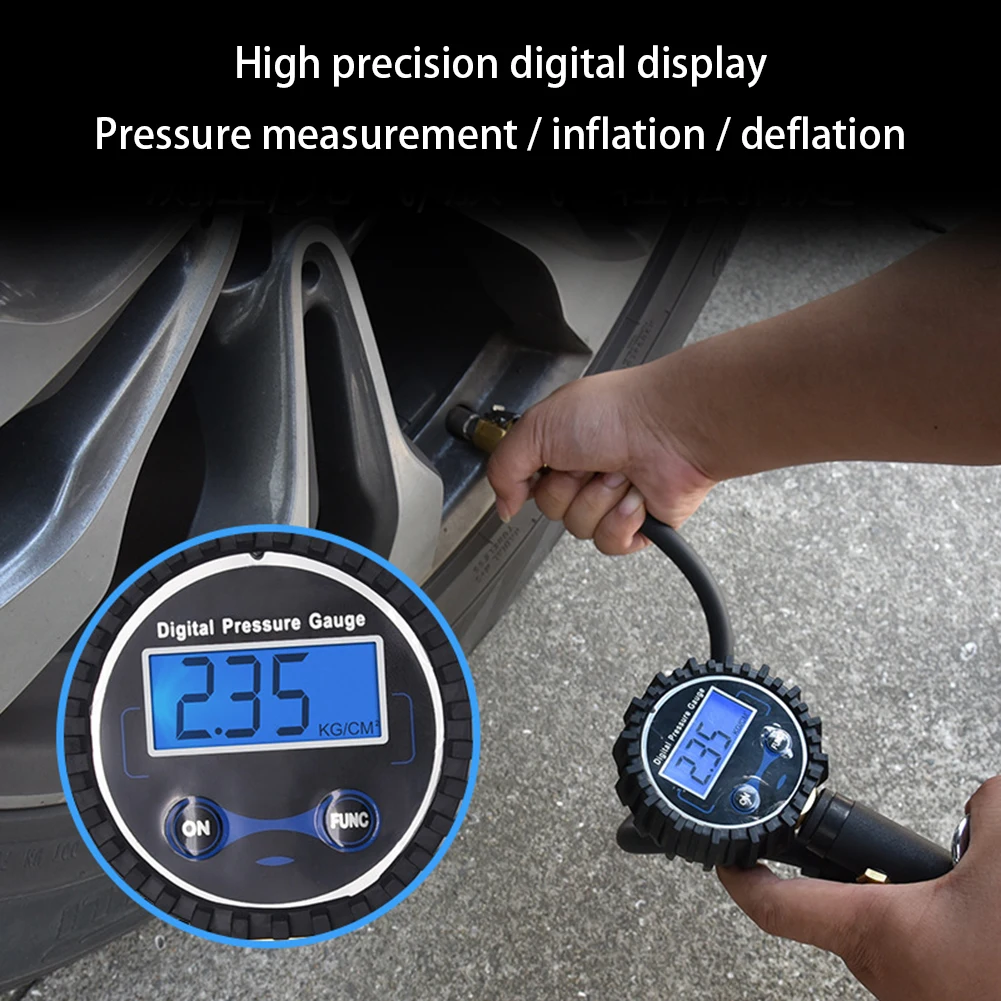 Цифровой манометр для накачивания шин 200 PSI высокоточный тестер с ЖК дисплеем
