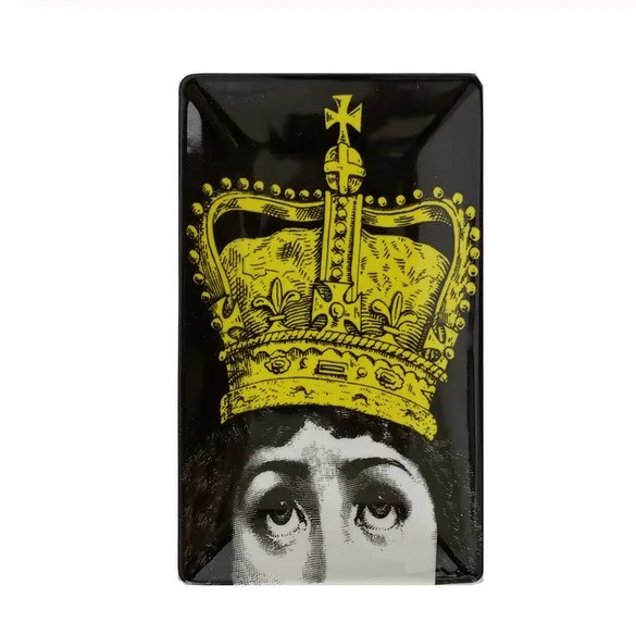8 Fornasetti тарелка для хранения ювелирных изделий посуда с узорами прямоугольный поднос подсвечник банка канделябры украшение дома - Цвет: 8