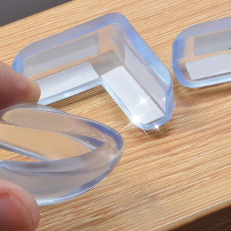 

4Pcs Soft PVC Desk Table Guard Edge Child Safety Corner Protector Protection Cover Safe Cushion with Double Side Adhesive Tape