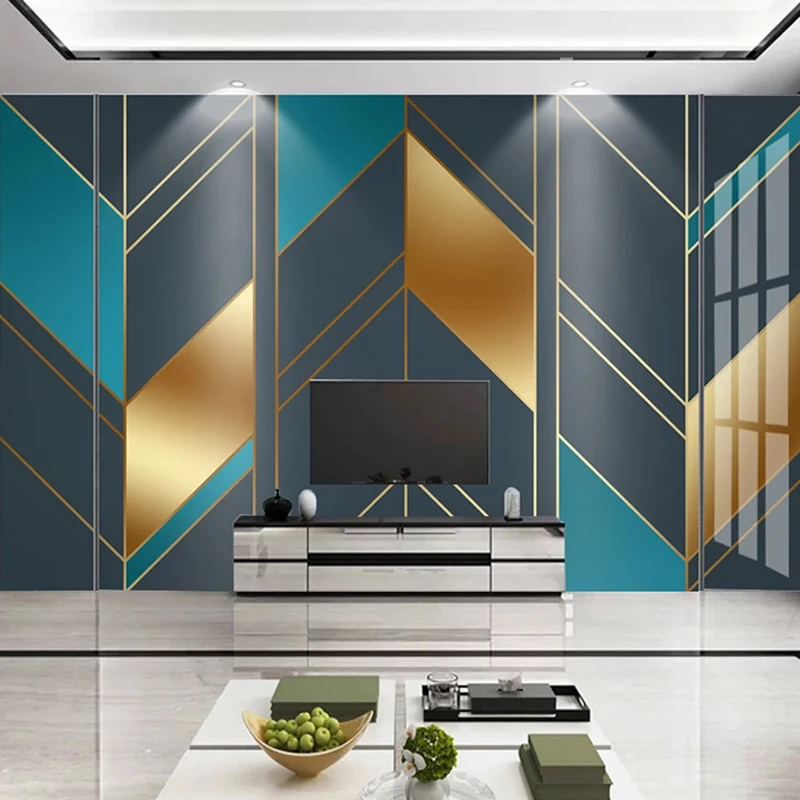 

Custom 3D Mural Wallpaper For Walls Modern Geometric Pattern Living Room Sofa TV Background Wall Painting Wall Papers Home Decor