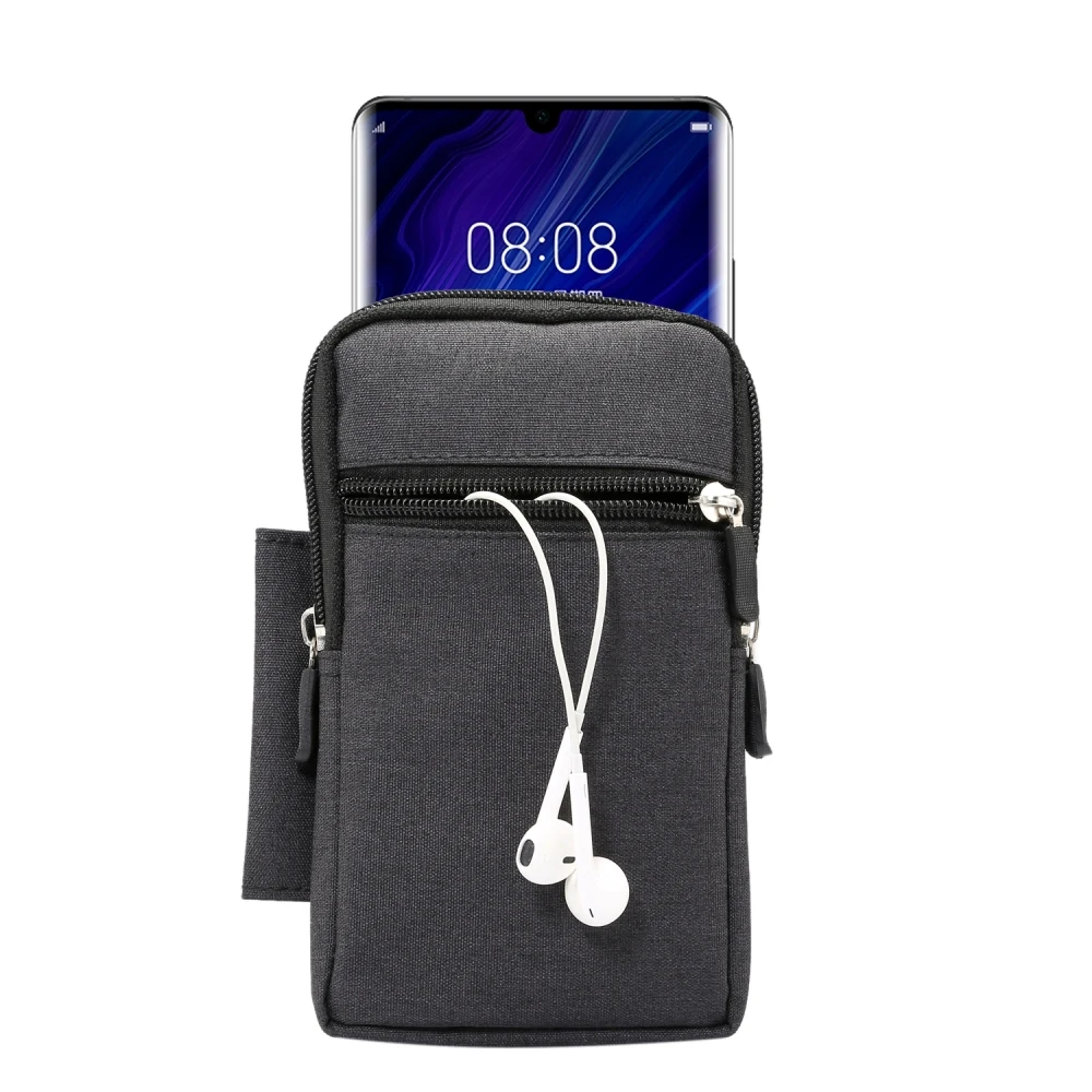

sumkeymi 6.9" Single Grid Denim Universal Bag for Xiaomi 10T Lite CC9 Climbing Waist Bag for Redmi 10X 5G Note 8 Pro Phone Pouch