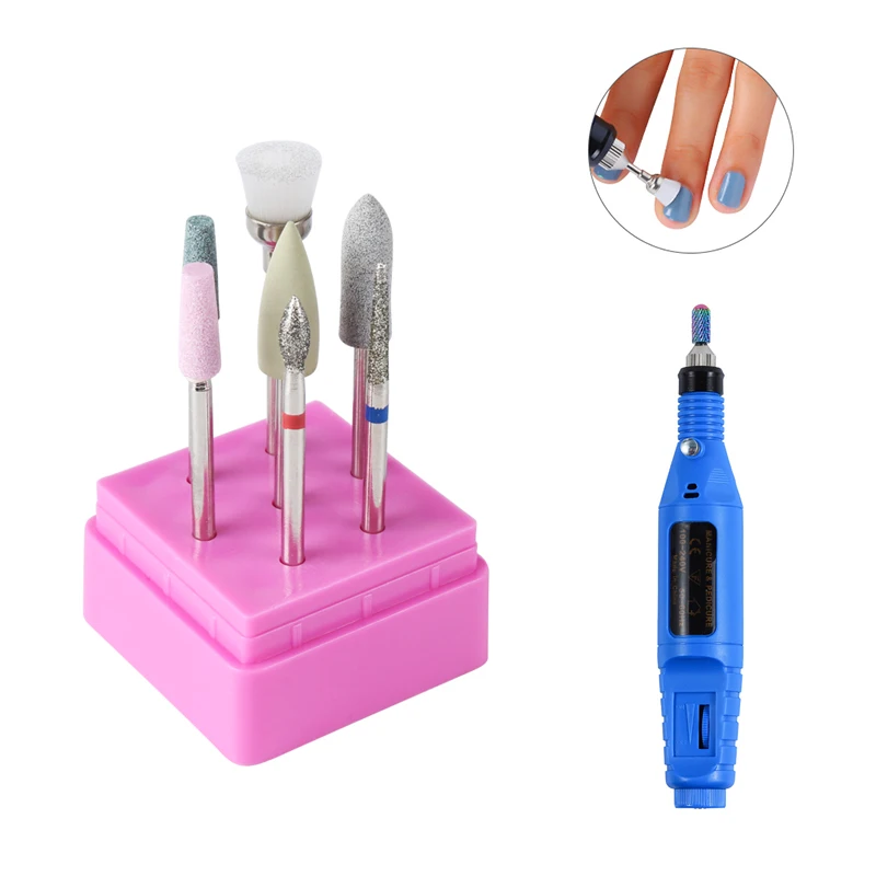 Профессиональная электрическая дрель для маникюра набор сверл ногтей из