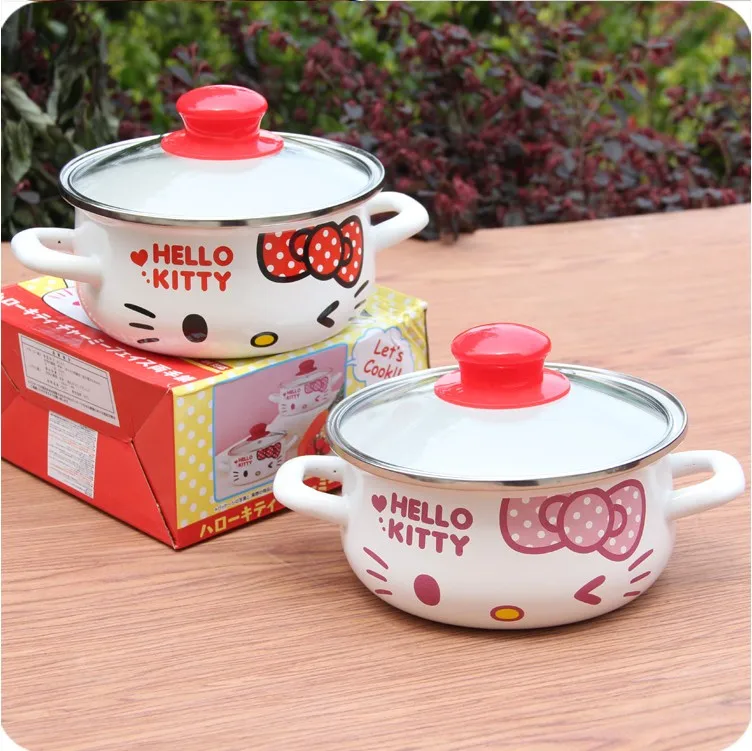 Суповая кастрюля эмалированная сковорода мини для тушения молока кухонная