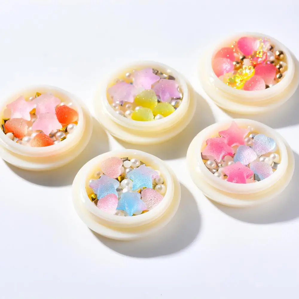 Цветные аксессуары для дизайна ногтей 3D конфетные стразы Жемчужное Украшение в