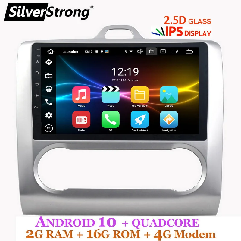 SilverStrong ips матрица Android10.0 4 г Модем SIM автомобильный 2DIN для Ford Focus 2 focus1 focus2 Wifi Радио Навигация вариант DSP/CANBUS