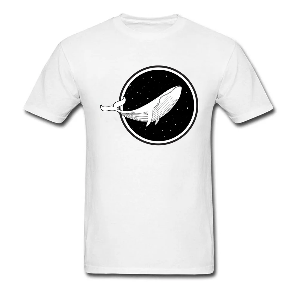

Whale Round Collar Space Print Funny Men's T-Shirt