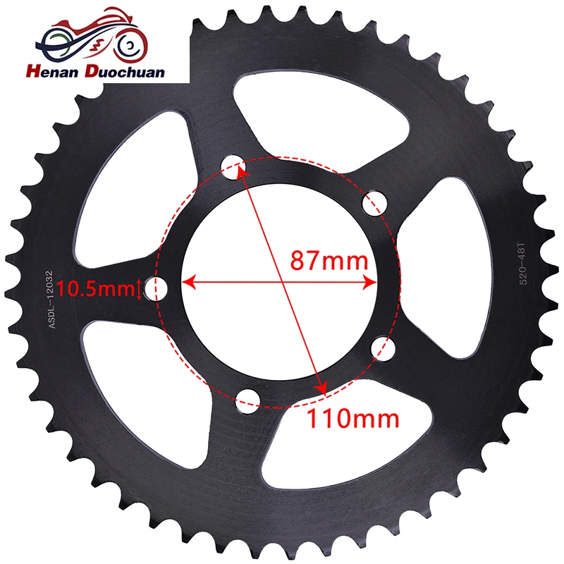 

520 48T 520-48T Rear Sprocket Gear Staring Wheels For Suzuki SV650 ABS SV650A SV650X SV 650 DL250 M0 V-Strom V Strom DL 250