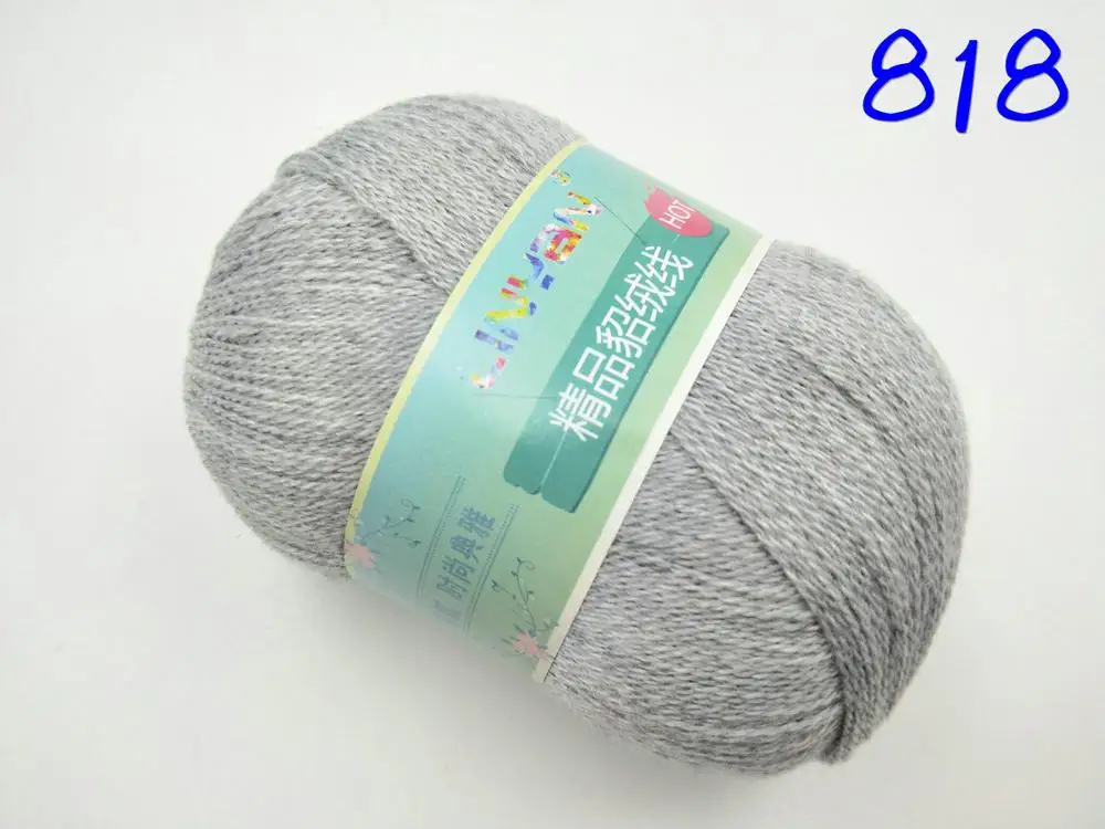 color 818 250 г/лот пряжа для вязания и вязания крючком ручная вязка и вязание крючком Айсберг норковая ворсистая нить, норковая Шерсть Ручная ткацкая линия ZL3288 - Цвет: color 818