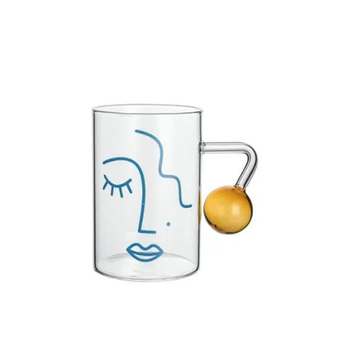 240/400 мл креативная стеклянная чашка с абстрактным изображением лица и глаз кружки для завтрака и молока кофейная чашка пивная кружка подарок для друзей детская посуда для напитков