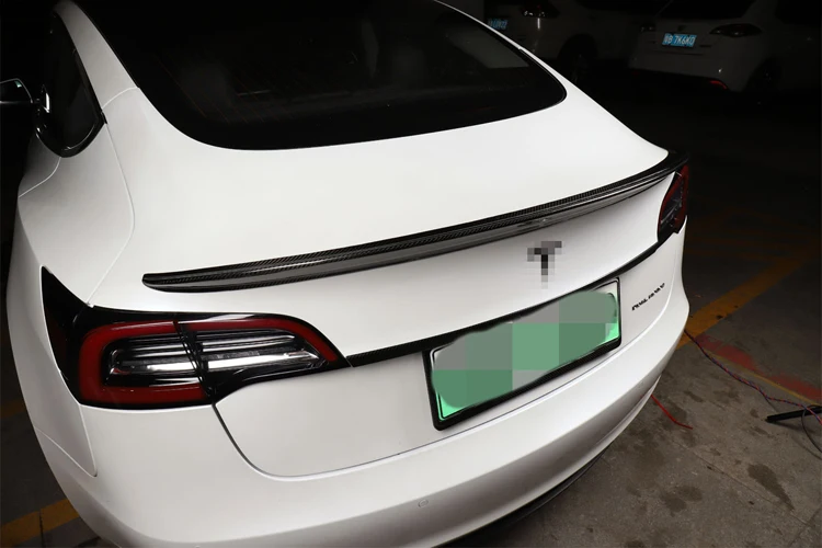 LUCKEASY автомобильный спойлер из углеродного волокна для багажника Tesla модель 3- настоящий спойлер из углеродного волокна для багажника крыло