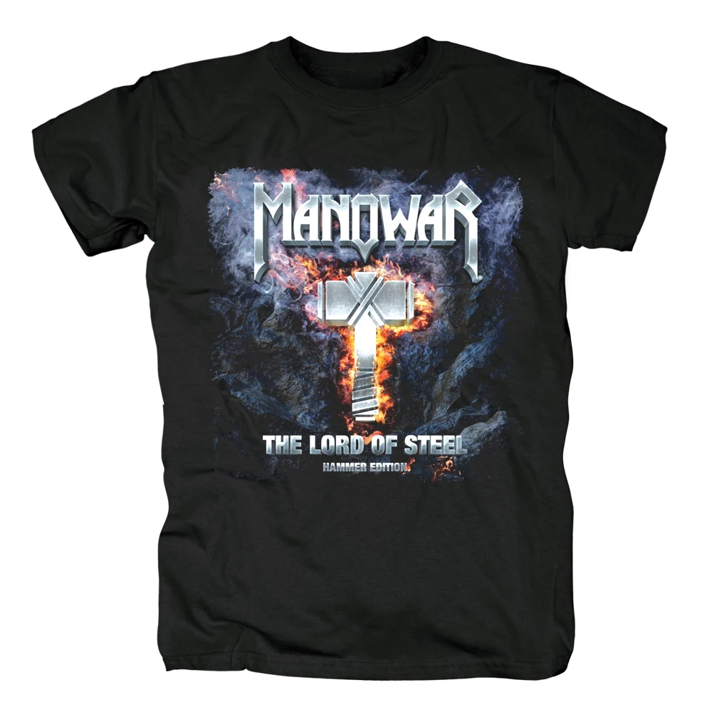 Мужская черная футболка из 100% хлопка Manowar - The Lord of Steel (2012) с покрытием тяжелого