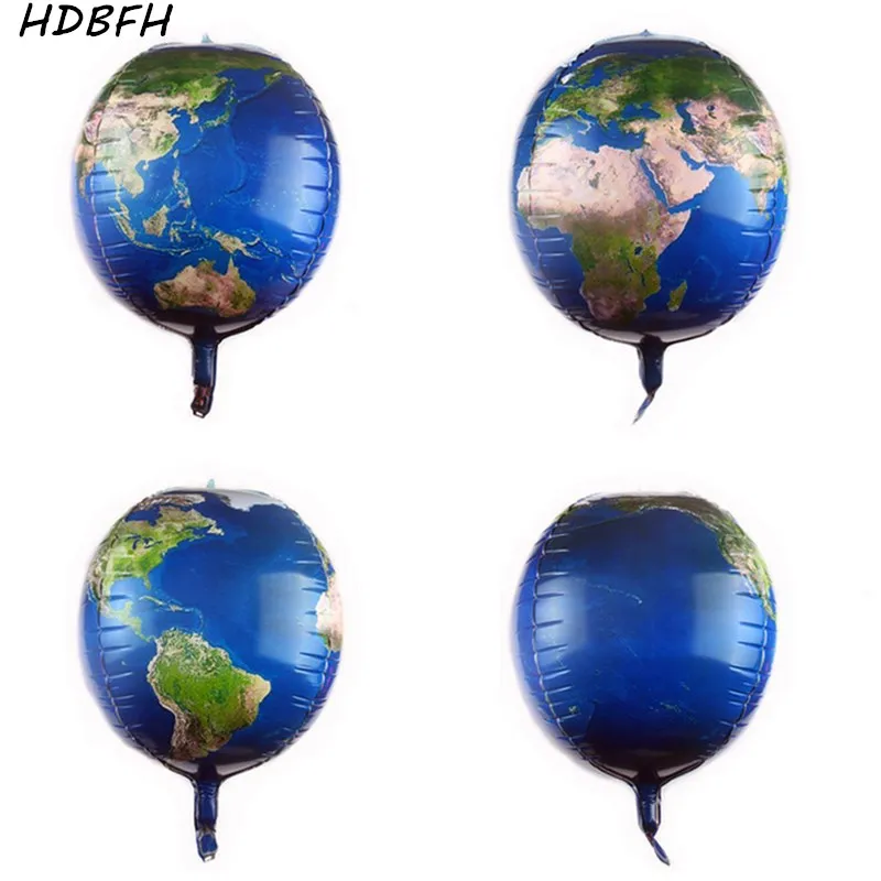 HDBFH новые 4D шарики в форме земли алюминиевые воздушные шары праздничные события