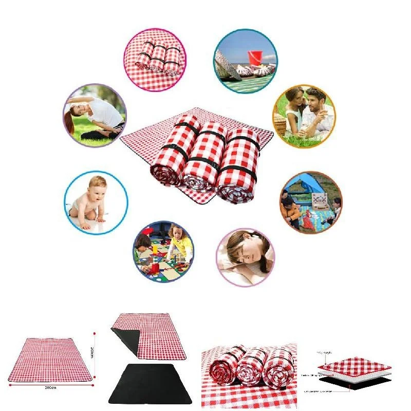

Fat Floor Mat Breathing Soft blanket Outdoor foldable Waterproof blanket Campsite Beach Plaid Picknick Mat