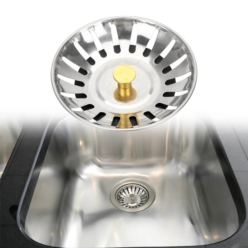 1PC Stainless Steel Kitchen Sink Strainer Stopper Waste Catcher Drain Plug Accessories Bathroom Hair | Обустройство дома