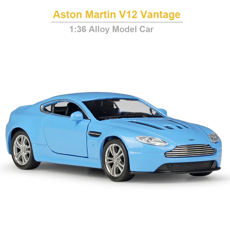 

Модель спортивного автомобиля Aston Martin V12 Vantage из сплава, металлическая игрушечная машинка с тяговым эффектом, синяя модель автомобиля из спл...