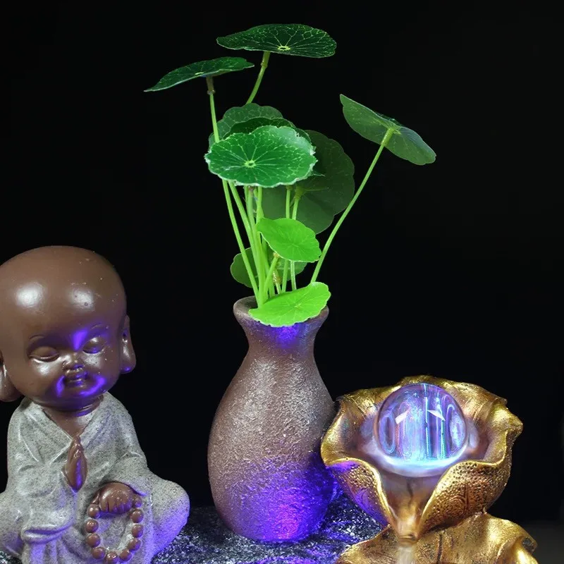 Альпинарий фонтан изделия фэн шуй гостиная комнатный увлажнитель маленький