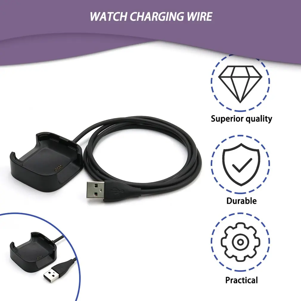 Watch Charging Cradle Dock Bracelet Base Smart Charger USB Cable For Fitbit Versa | Электроника
