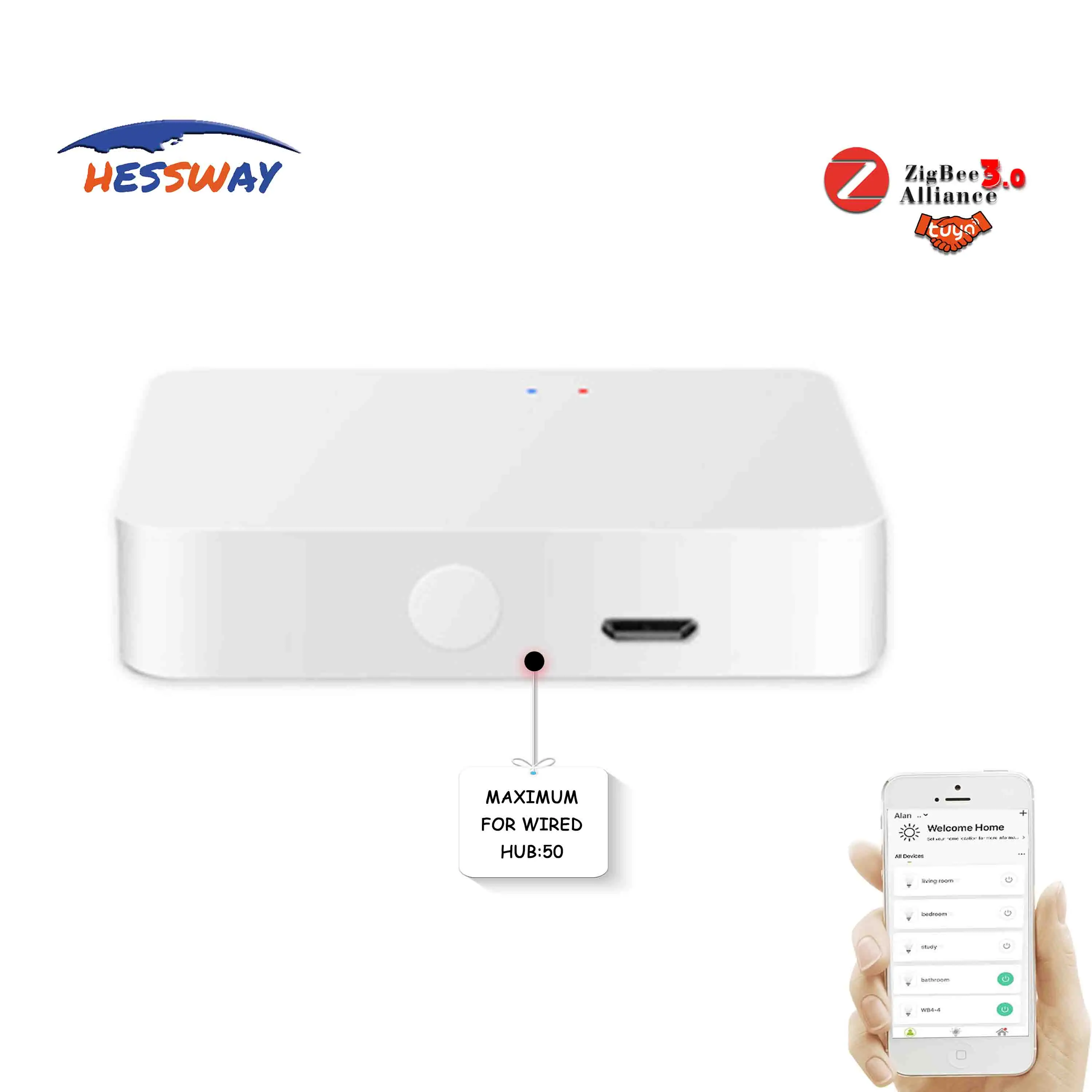 Приспособление для умного устройства zigbee gateway Hub поддержки приложения add ZigBee 3