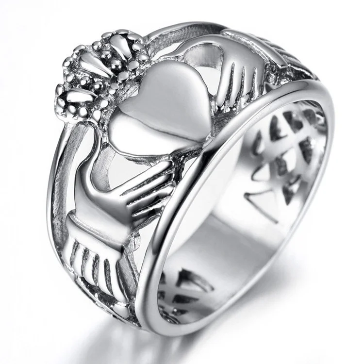 Romantic Girl Heart-Shaped Crown Ring Temperament Queen Gift Irish Love Story Claddagh | Rings