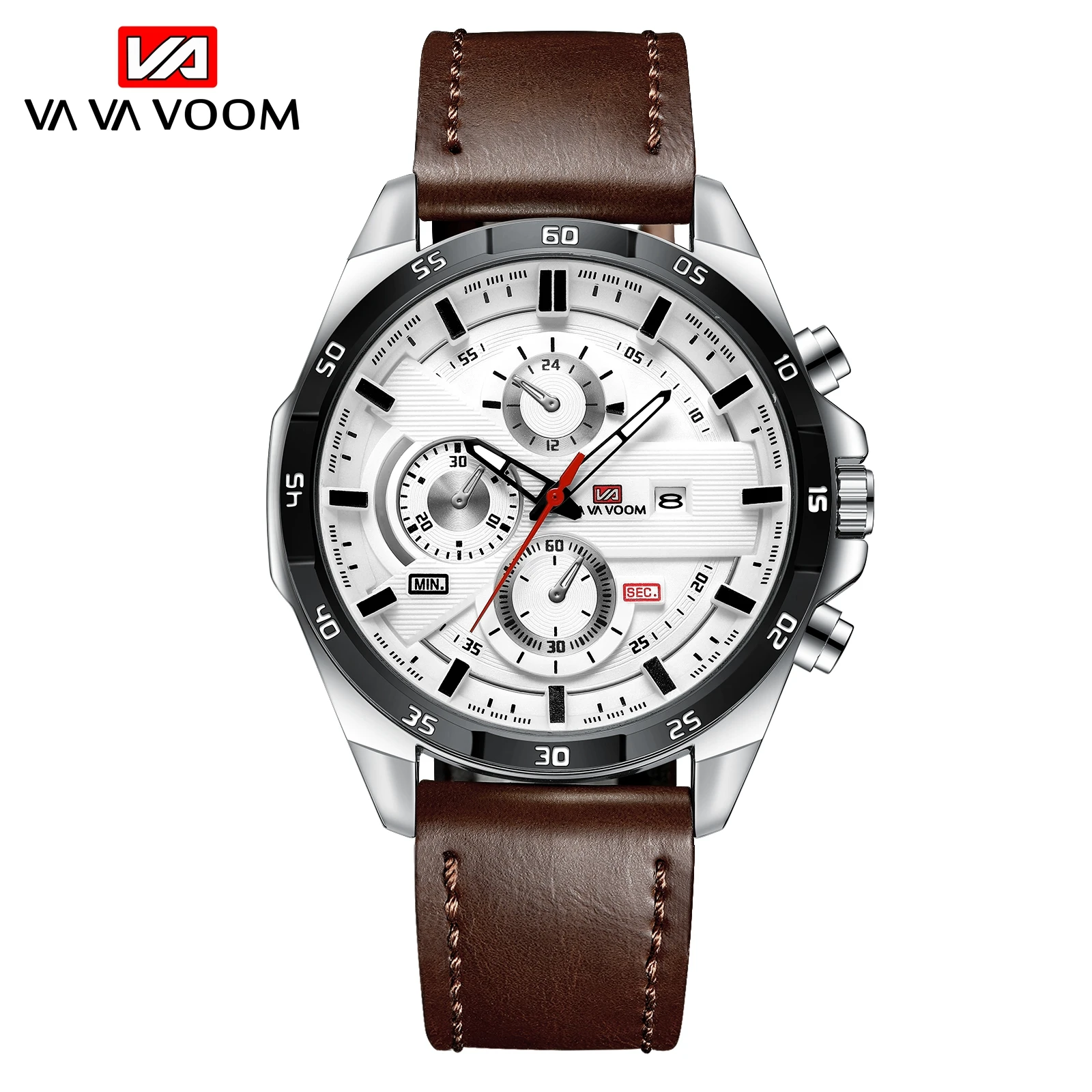 

Спортивные мужские часы VAVA VOOM, роскошные деловые кварцевые часы от лучшего бренда, мужские водонепроницаемые часы с датой, мужские часы