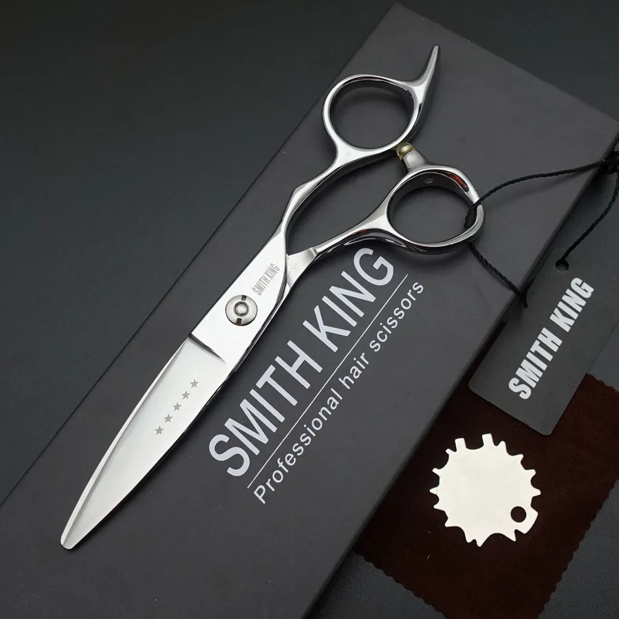 SMITH KING Профессиональные Парикмахерские ножницы 6 дюймов ножницы для стрижки Парикмахерские ножницы JP440C Y010 - Цвет: with gift box