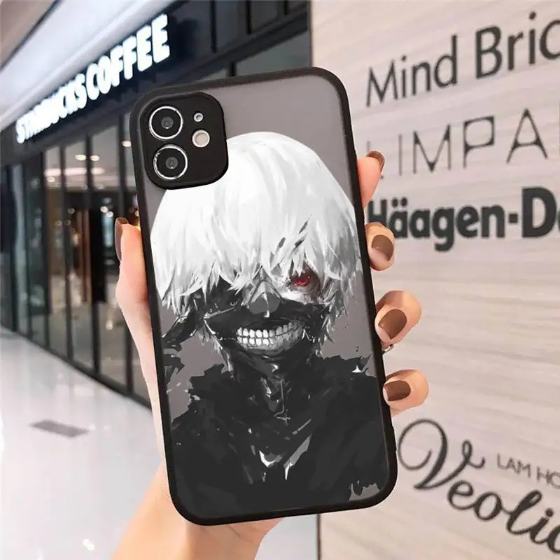 

Anime Tokyo Ghouls terror horror Phone Cases matte transparent For iphone 7 8 11 12 plus mini x xs xr pro max cover