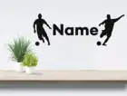 Виниловые наклейки с именем на заказ, для подростков, спальни, дома, гостиной, спортивных комнат, художественное украшение стен, Декор, футбольные индивидуальные наклейки на стены