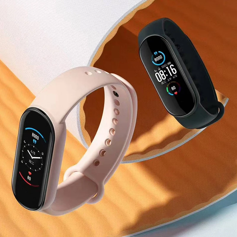 Умный Браслет Xiaomi Mi Band 5 водонепроницаемый фитнес-трекер с 6-цветным AMOLED экраном